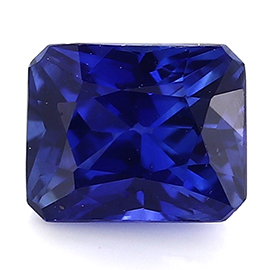 0.66 ct Radiant Blue Sapphire : Royal Blue