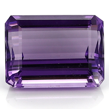 12.26 ct Emerald Cut Amethyst : Rich Purple