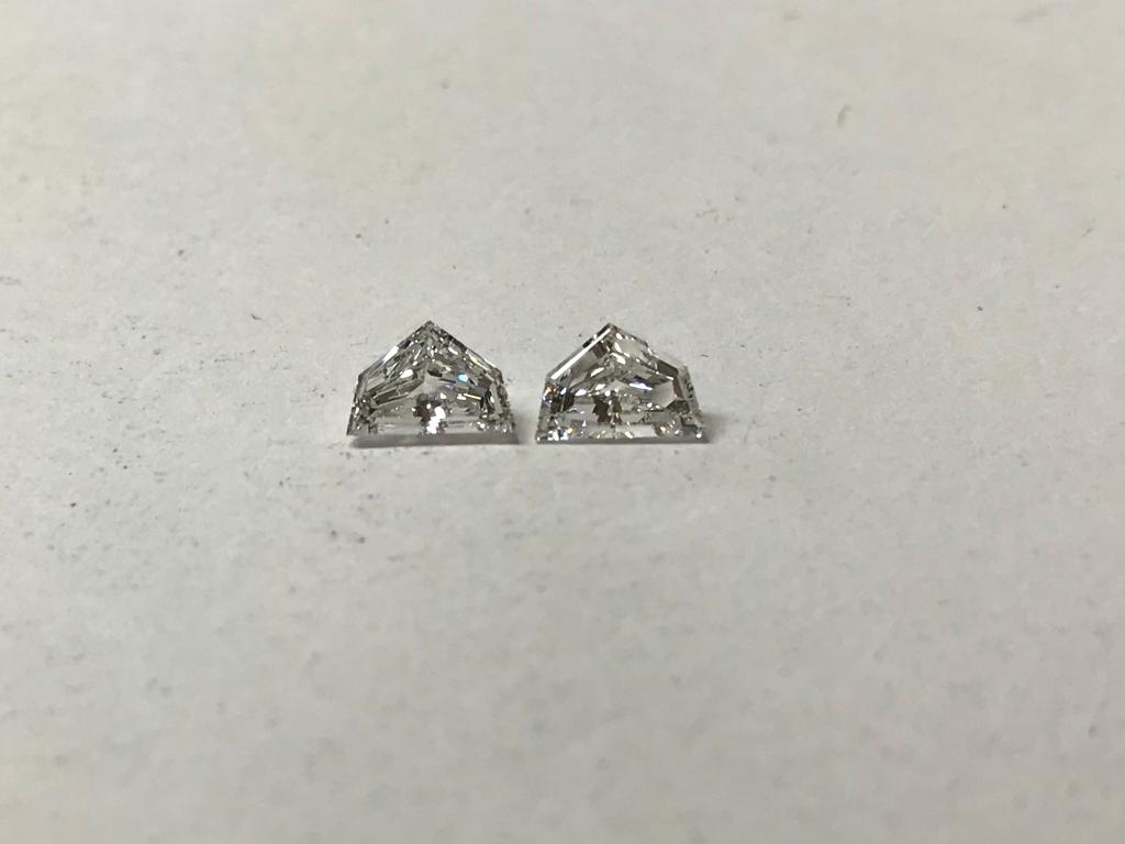 0.79 cttw Pair of Cadillac Natural Diamonds : E / VVS2