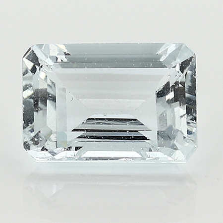 6.72 ct Emerald Cut Aquamarine : Light Blue