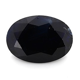 0.97 ct Oval Blue Sapphire : Darkish Blue