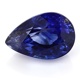 1.38 ct Pear Shape Blue Sapphire : Rich Royal Blue