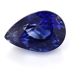 1.38 ct Rich Royal Blue Pear Shape Natural Blue Sapphire