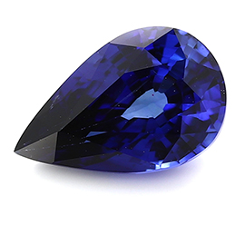2.44 ct Pear Shape Blue Sapphire : Rich Royal Blue