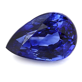 1.63 ct Pear Shape Blue Sapphire : Rich Royal Blue