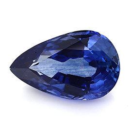 1.89 ct Pear Shape Blue Sapphire : Rich Royal Blue