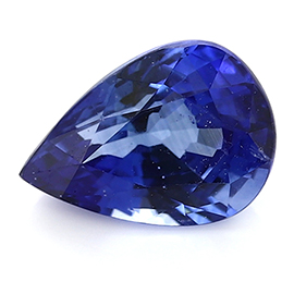 1.38 ct Pear Shape Blue Sapphire : Rich Blue