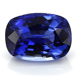 1.52 ct Cushion Cut Blue Sapphire : Rich Royal Blue