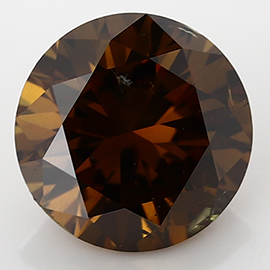 1.00 ct Round Diamond : Fancy Deep Orange Brown / I1