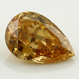 1.02 ct Pear Shape Diamond : Fancy Intense Orange Yellow / SI3