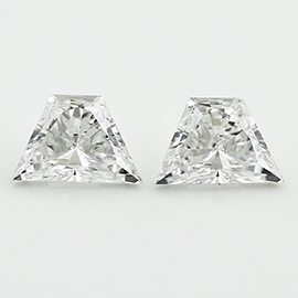 0.63 cttw Pair of Trapezoid Diamonds : E / VS2