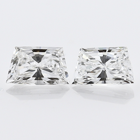 0.44 cttw Pair of Trapezoid Diamonds : F / VS1