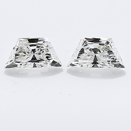 0.45 cttw Pair of Trapezoid Natural Diamonds : F / SI1