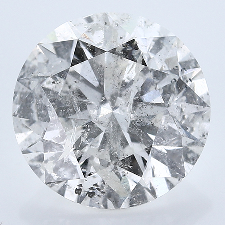 5.22 ct Round Natural Diamond : H / I2
