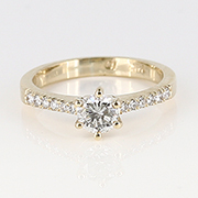 14K Yellow Gold 0.50cttw Diamond Ring