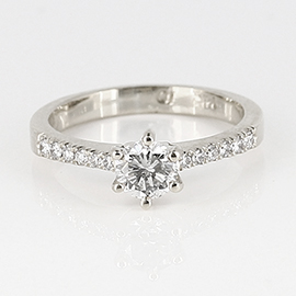 14K White Gold Multi Stone Ring : 0.50 cttw Diamonds