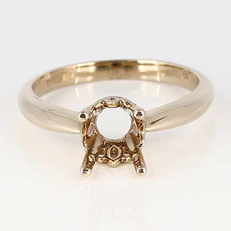 18K Yellow Gold Solitaire Setting