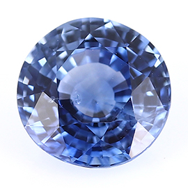 0.89 ct Round Blue Sapphire : Cornflower Blue