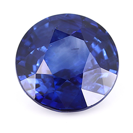 1.82 ct Round Blue Sapphire : Deep Rich Blue