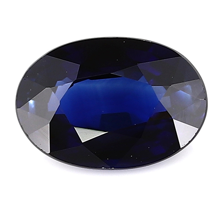 0.68 ct Oval Blue Sapphire : Deep Royal Blue