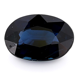 0.51 ct Oval Blue Sapphire : Deep Darkish Blue