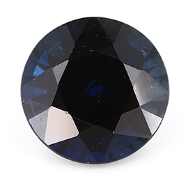 1.11 ct Round Blue Sapphire : Deep Darkish Blue