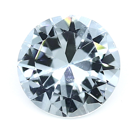 0.60 ct Round Aquamarine : Rich Blue