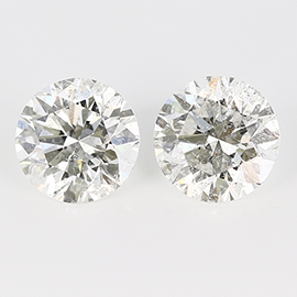 3.32 cttw Pair of Round Diamonds : H / I1