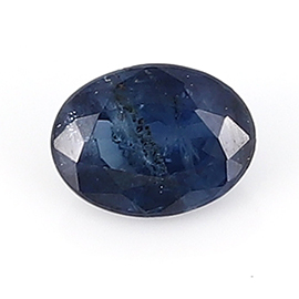 0.14 ct Oval Blue Sapphire : Darkish Blue