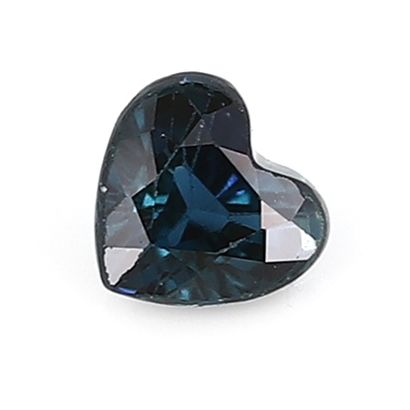 0.21 ct Heart Shape Blue Sapphire : Darkish Blue