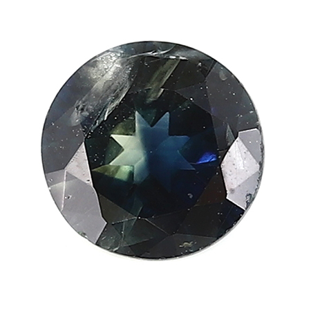 0.48 ct Round Blue Sapphire : Grayish Blue