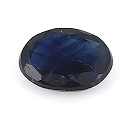0.11 ct Oval Blue Sapphire : Darkish Blue
