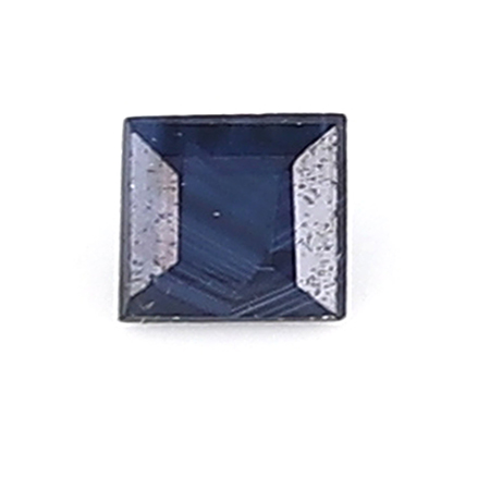 0.05 ct Princess Cut Blue Sapphire : Darkish Blue