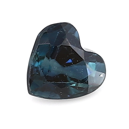 0.28 ct Heart Shape Blue Sapphire : Deep Darkish Blue
