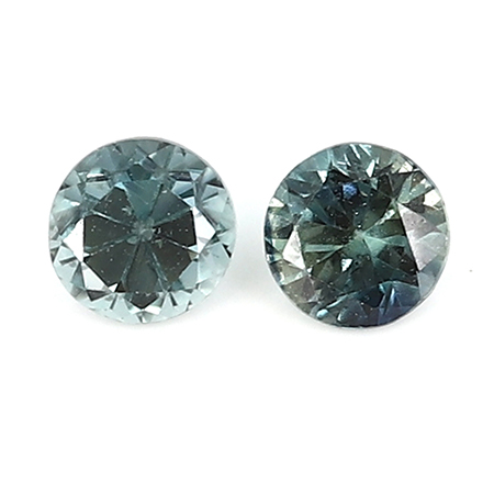 0.31 cttw Pair of Round Blue Sapphires : Cornflower Blue