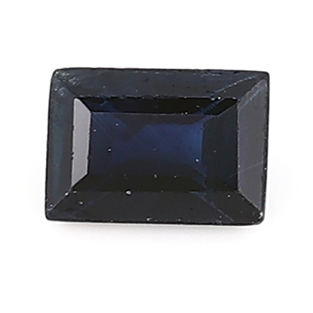 0.13 ct Baguette Blue Sapphire : Deep Darkish Blue