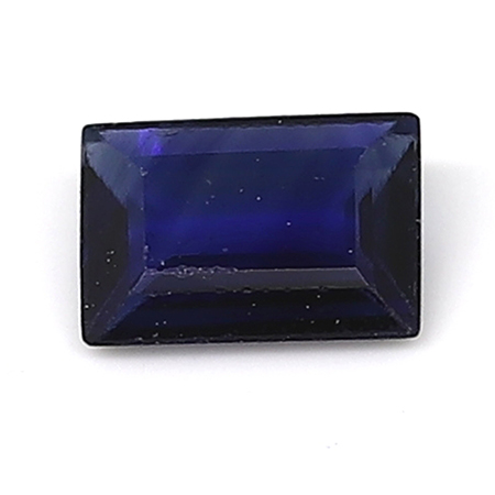 0.11 ct Baguette Blue Sapphire : Deep Darkish Blue