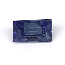 0.13 ct Deep Darkish Blue Baguette Natural Blue Sapphire