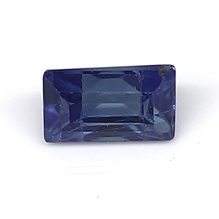 0.13 ct Baguette Blue Sapphire : Deep Darkish Blue