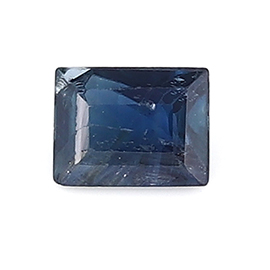 0.12 ct Baguette Blue Sapphire : Deep Darkish Blue