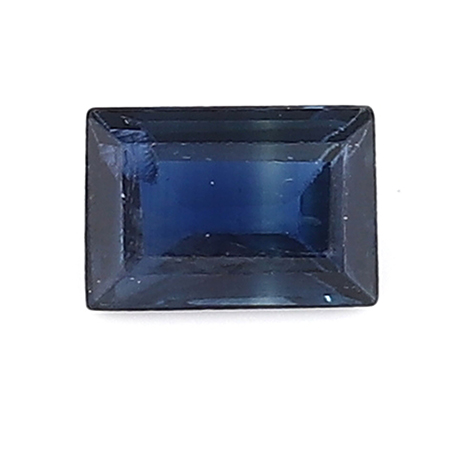 0.11 ct Baguette Blue Sapphire : Deep Darkish Blue