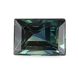 0.14 ct Baguette Blue Sapphire : Deep Darkish Blue