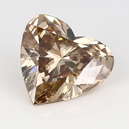 3.01 ct Heart Shape Diamond : Fancy Orange Brown / SI1
