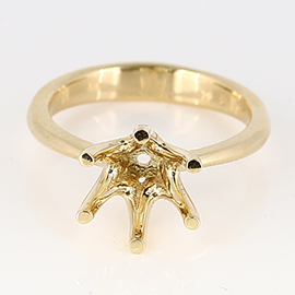 18K Yellow Gold Solitaire Setting