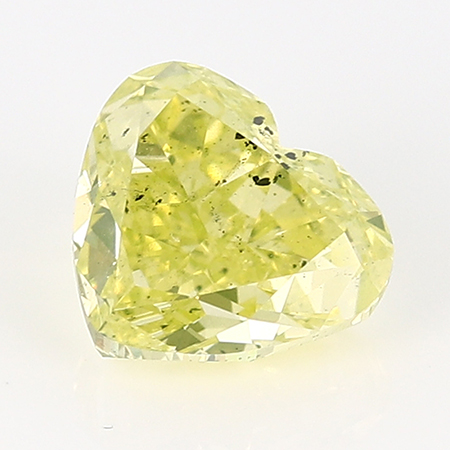 3.01 ct Heart Shape Diamond : Fancy Intense Greenish Yellow / I1