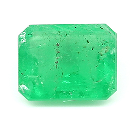 0.73 ct Emerald Cut Emerald : Fine Grass Green