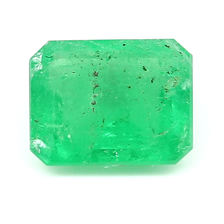 0.73 ct Emerald Cut Emerald : Fine Grass Green