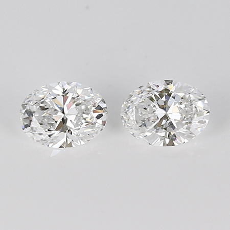 1.42 cttw Pair of Oval Diamonds : D / SI1