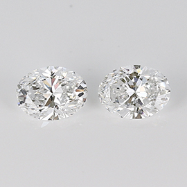 1.42 cttw Pair of Oval Diamonds : D / SI1