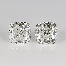 1.04 cttw Pair of Cushion Cut Diamonds : F / VS1